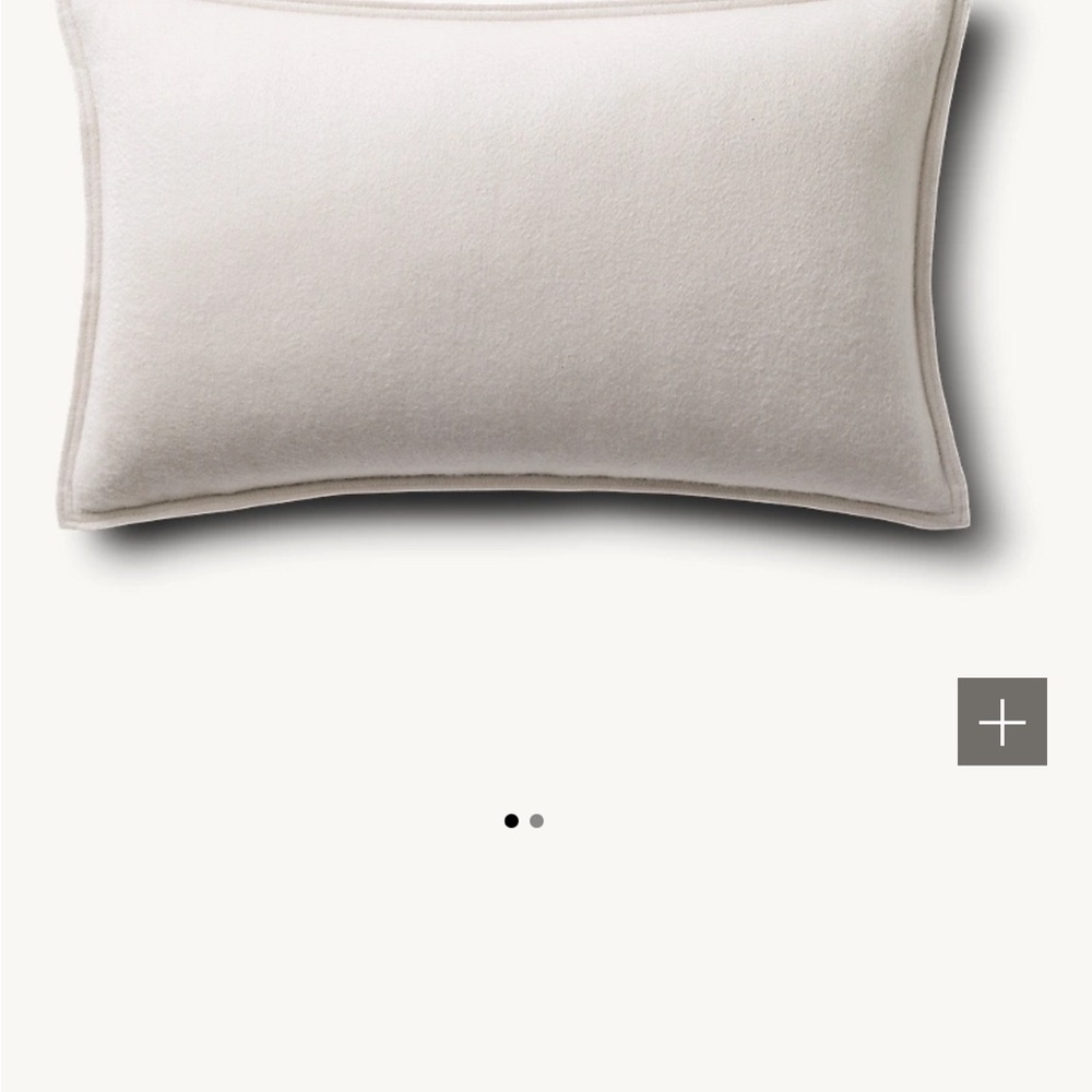 RH Cashmere Lumbar Pillow Cover in Dove (Cream)